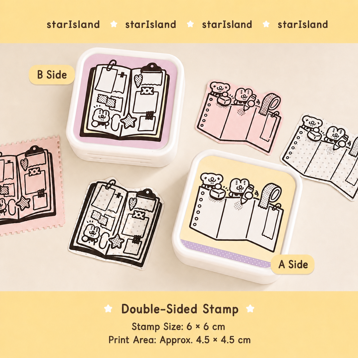 XXKK Double-Sided Self-Inking Stamp