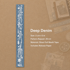 XXKK Denim Charm Silver Foil Washi Tape