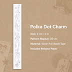 XXKK Denim Charm Silver Foil Washi Tape